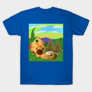 cat loves eating spaghetti T-Shirt